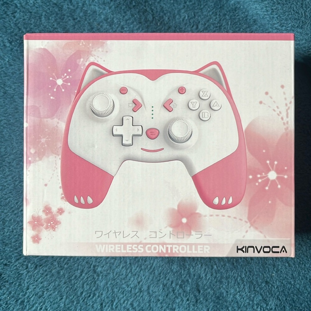 KINVOCA Wireless Controller for Nintendo Switch/Switch Lite, Cute- PINK